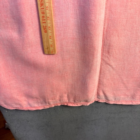 Alessia Pacini 100% Linen Lace & Pintuck Tunic Dress in Pink – Women’s Sz 2X - Picture 7 of 10